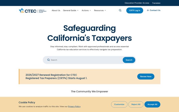 Screenshot of ctec.org