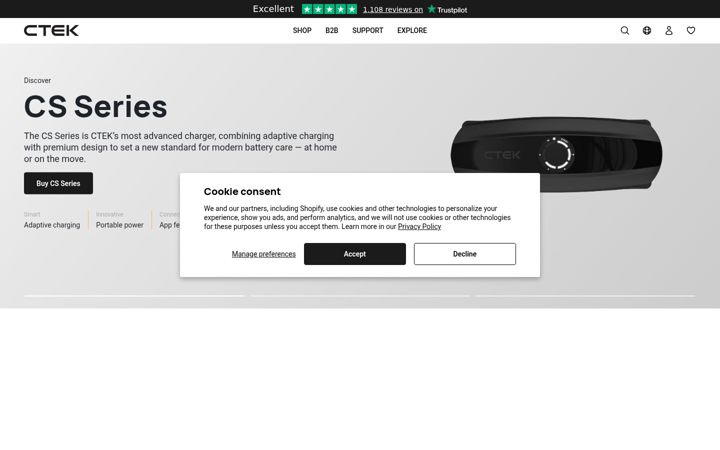 Screenshot of ctek.com