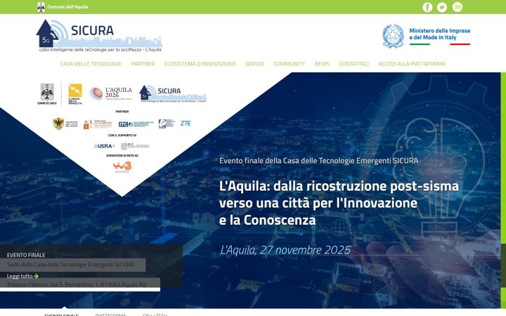 Screenshot of ctesicuralaquila.it