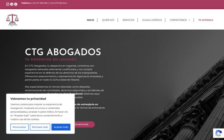 Screenshot of ctgabogados.com