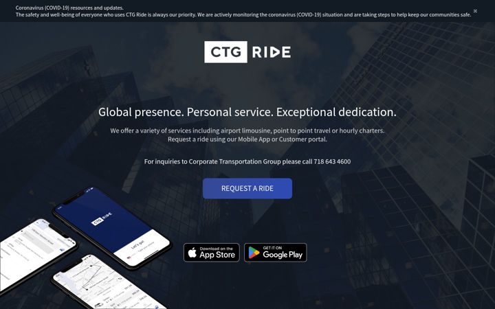 Screenshot of ctgride.com