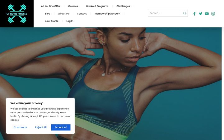 Screenshot von cthomefitness.co.uk