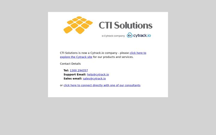 Ekraanipilt saidist cti.com.au