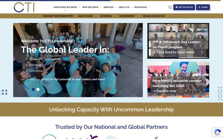 Screenshot of ctileadership.com