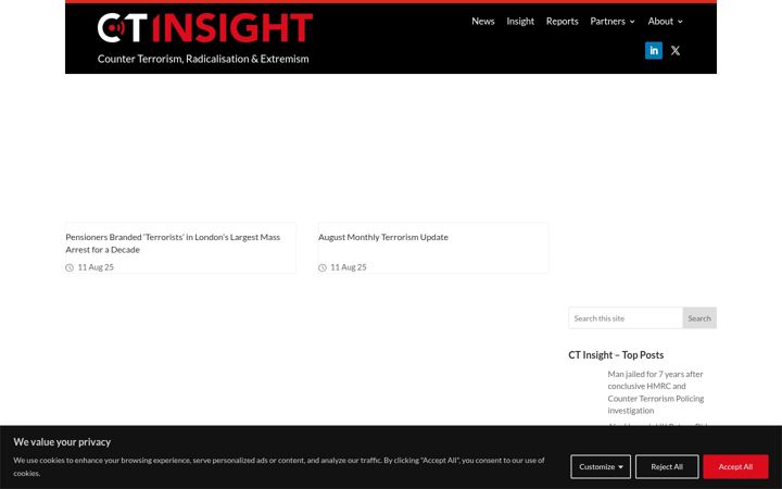 Ekrano kopija ctinsight.net