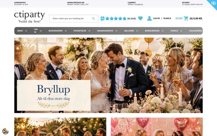 Screenshot of ctiparty.dk