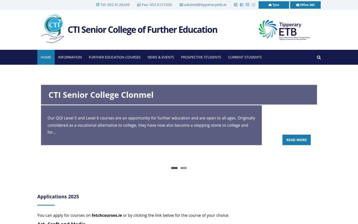 Skærmbillede af ctiseniorcollege.ie