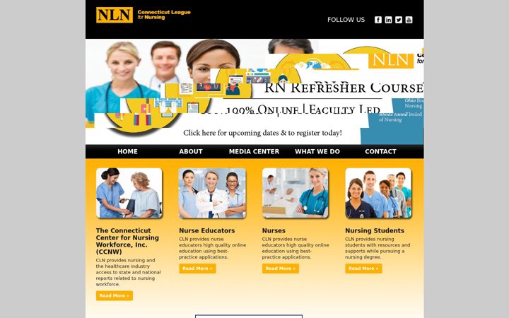Screenshot ta' ctleaguefornursing.org