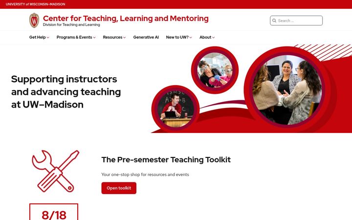 Screenshot of ctlm.wisc.edu
