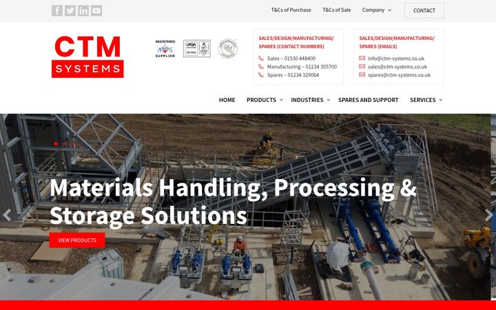 Screenshot of ctm-systems.co.uk
