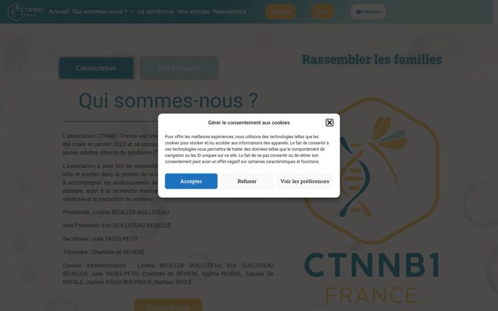 Captura de pantalla de ctnnb1-france.org