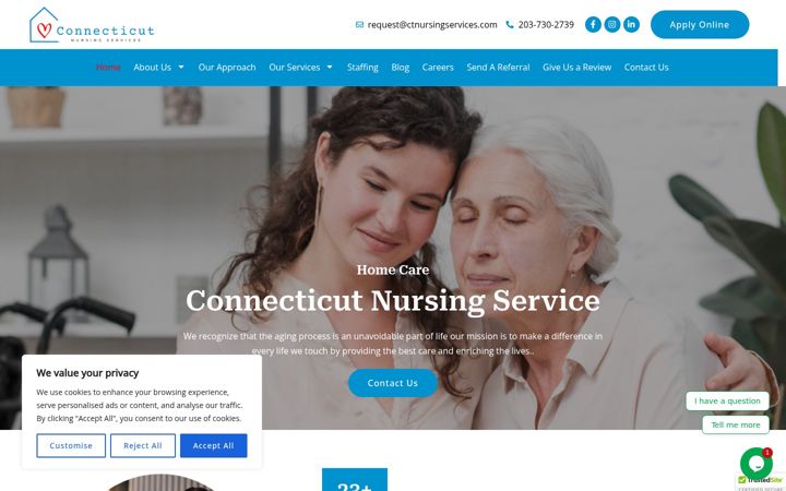 Screenshot of ctnursingservices.com