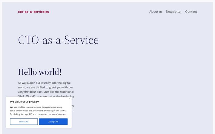 Screenshot of cto-as-a-service.eu
