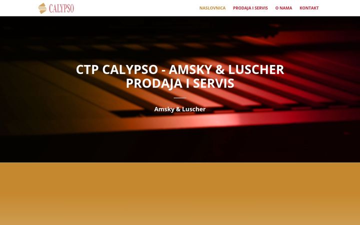 Snimka zaslona za ctp-calypso.hr