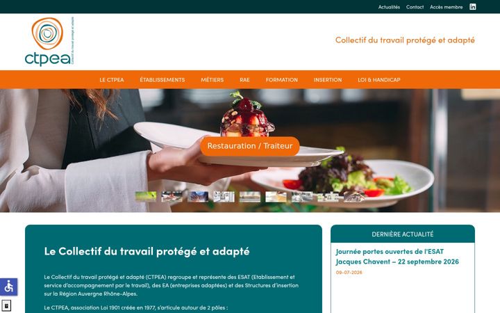 Ekraanipilt saidist ctpea.fr