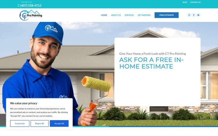 Screenshot of ctpropaintingfl.com