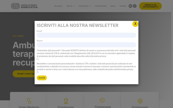 Екранна снимка на ctr-fisioterapia.it