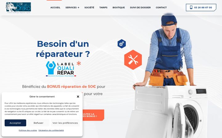 Ekraanipilt saidist ctrdrako.fr