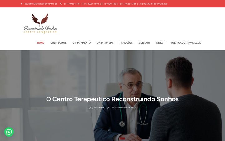 Screenshot of ctreconstruindosonhos.com.br