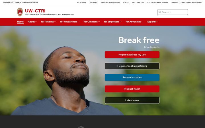 Screenshot of ctri.wisc.edu