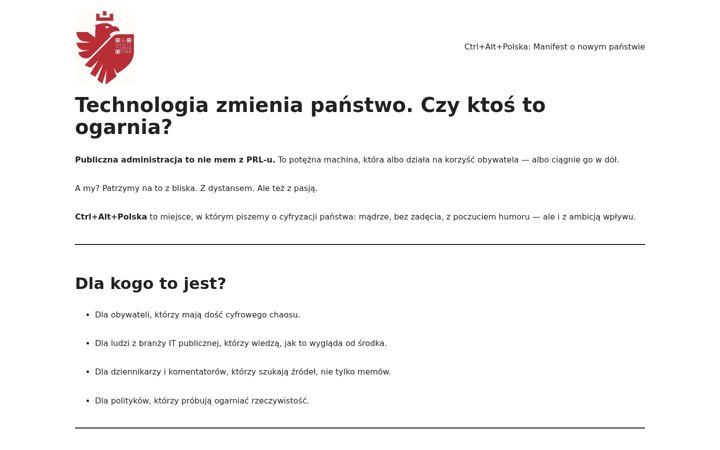 Screenshot of ctrlaltpolska.pl