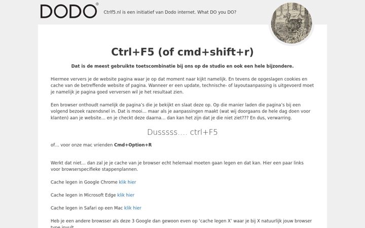 Screenshot of ctrlf5.nl