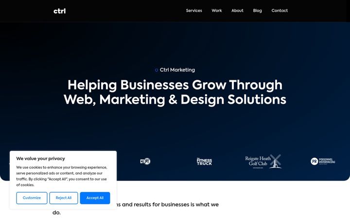 Screenshot of ctrlmarketing.co.uk