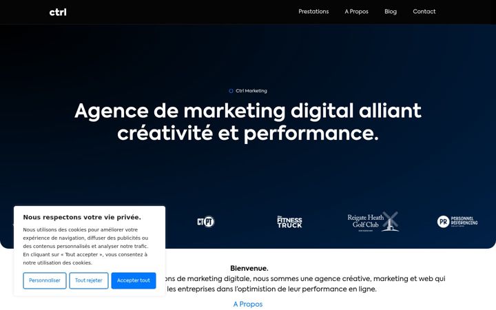 Ekraanipilt saidist ctrlmarketing.fr