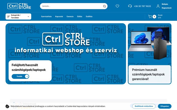 Screenshot of ctrlstore.hu
