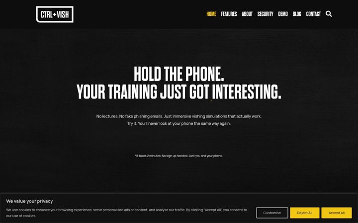 Screenshot of ctrlvish.co.uk