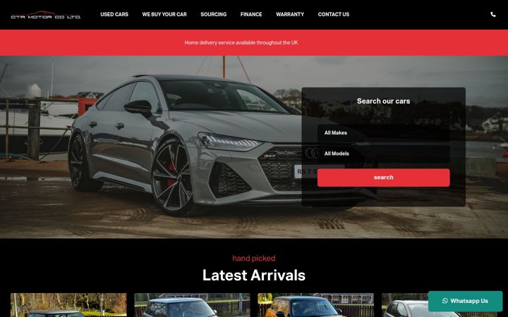 Skærmbillede af ctrmotors.co.uk