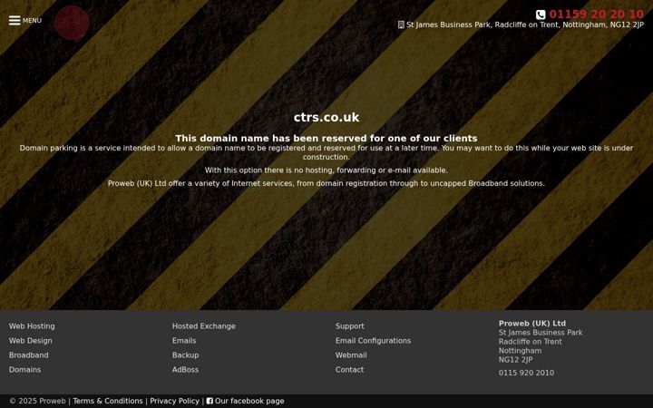 Screenshot of ctrs.co.uk