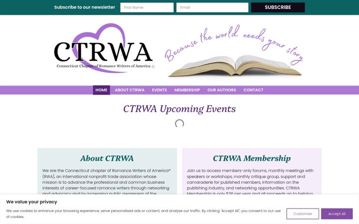 Screenshot of ctrwa.org