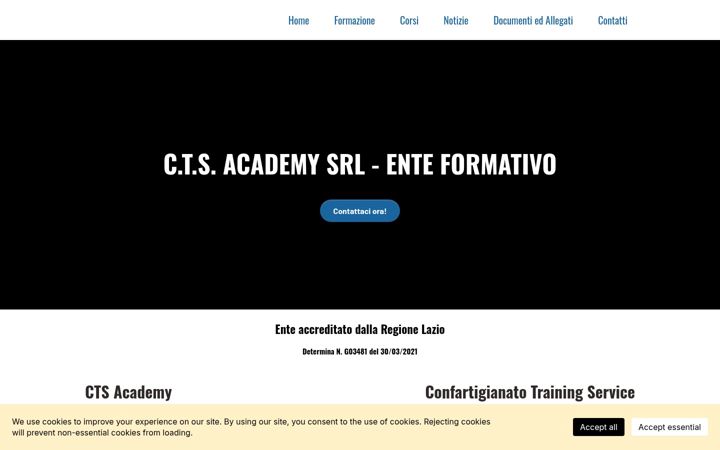 Екранна снимка на ctsacademy.it