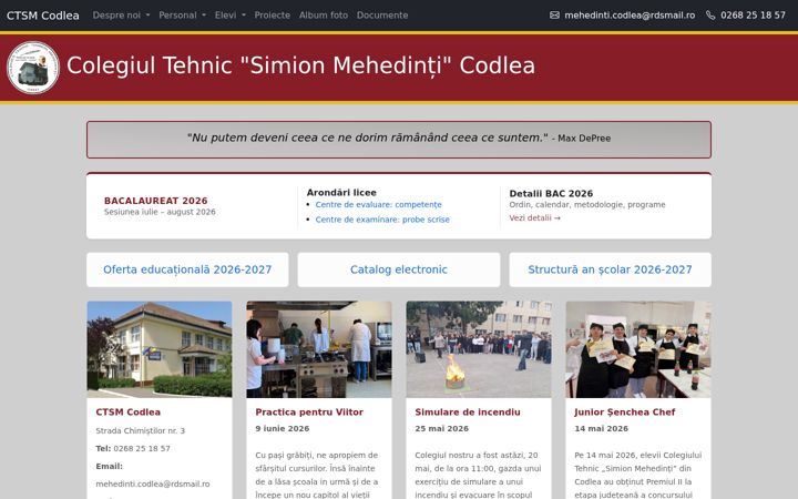 Screenshot of ctsm.ro