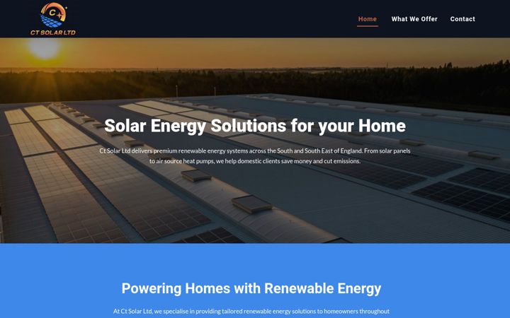 Screenshot of ctsolar.uk