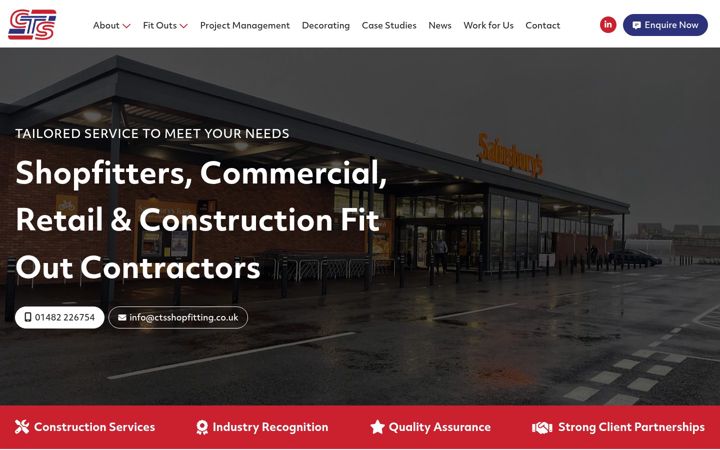 Screenshot of ctsshopfitting.co.uk