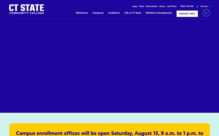 Screenshot of ctstate.edu