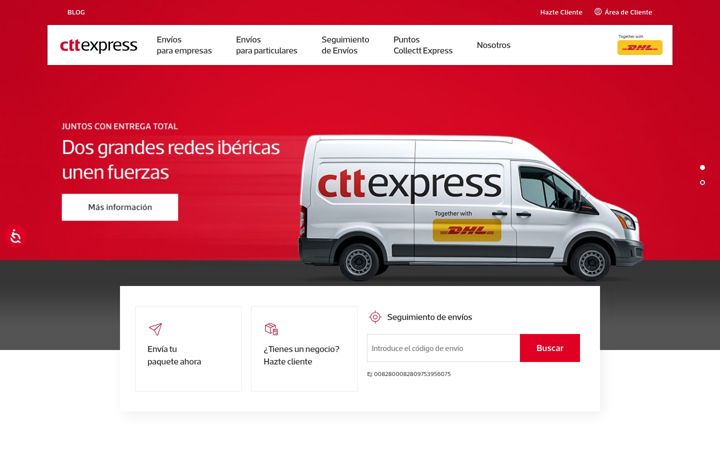 Екранна снимка на cttexpress.com