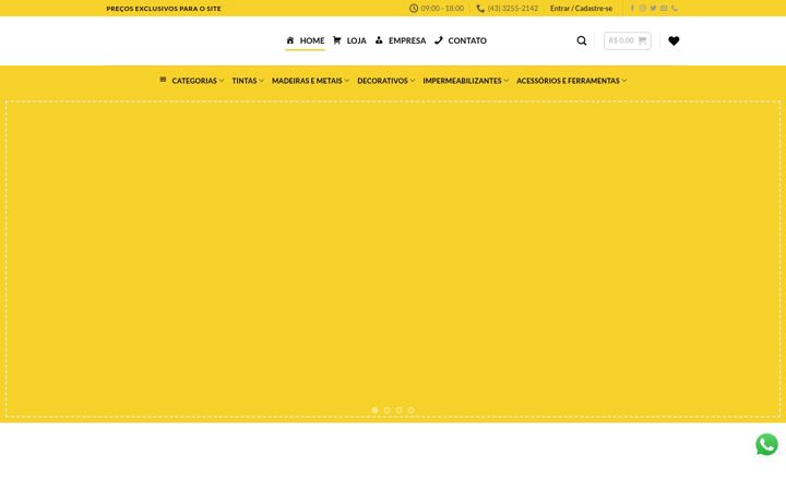 Snímek obrazovky cttintas.com.br