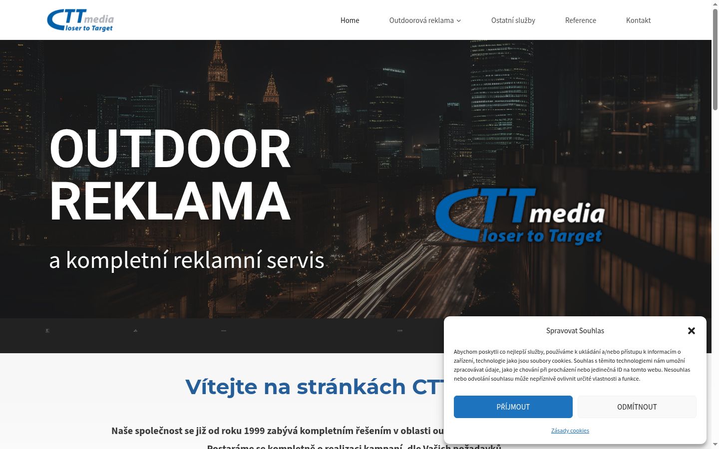 Sutikimo reklamjuostės, rodytos prieš bet kokią sąveiką, ekrano kopija