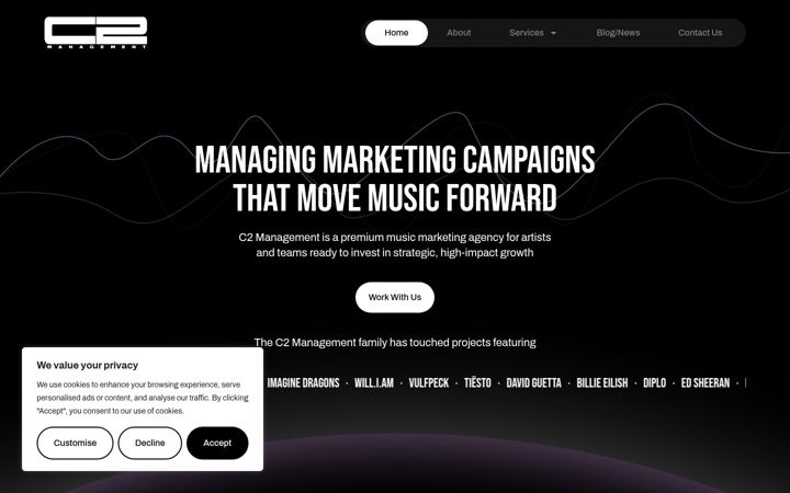 Screenshot of ctwomanagement.com
