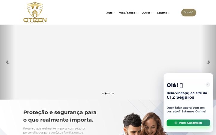 Snímek obrazovky ctzseguros.com.br