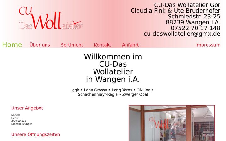 Screenshot of cu-das-wollatelier.de