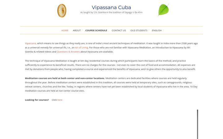 Screenshot of cu.dhamma.org