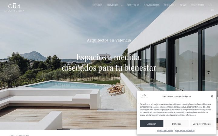 Screenshot of cu4arquitectura.com