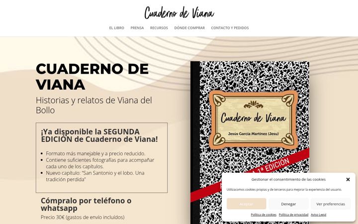 Screenshot of cuadernodeviana.com