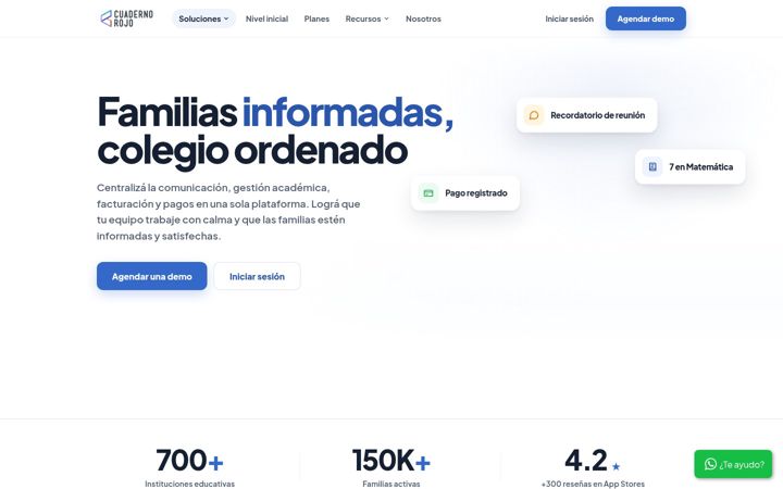 Screenshot of cuadernorojo.com