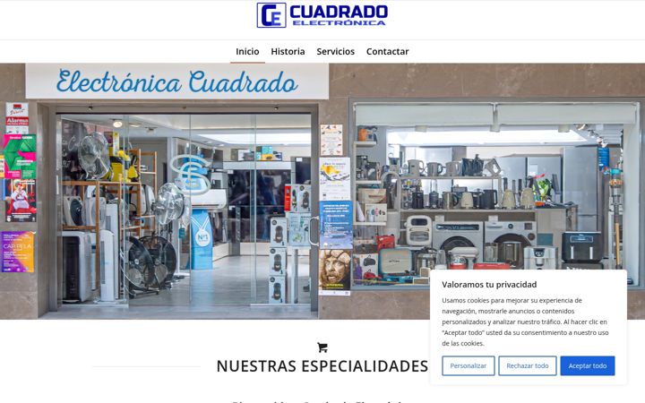 Screenshot von cuadradoelectronica.es