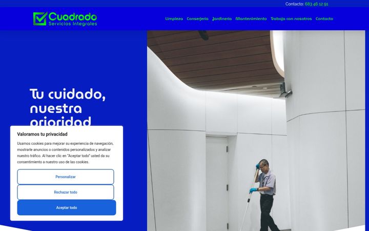 Screenshot von cuadradoservicios.es
